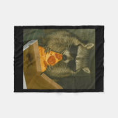 Couverture Polaire Funny Raccoon Eating Zza Animal Meme Raccoon (Devant (Horizontal))