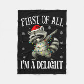 Couverture Polaire Funny Raccoon First Of All I'm A Delight Merry Chr (Devant)