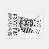 Couverture Polaire Funny Raccoon, I Got 99 Problems Sarcastic Quotes  (Devant (Horizontal))