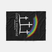 Couverture Polaire Funny Rainbow Christ Cross - Christian Quote God's (Devant (Horizontal))