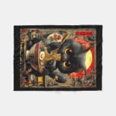 Couverture Polaire Funny Ramen Cat Noodle Lovers Anime Otaku  (Devant (Horizontal))