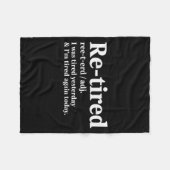 Couverture Polaire Funny Re Tired Saying Always Exhausted Retired Wom (Devant (Horizontal))