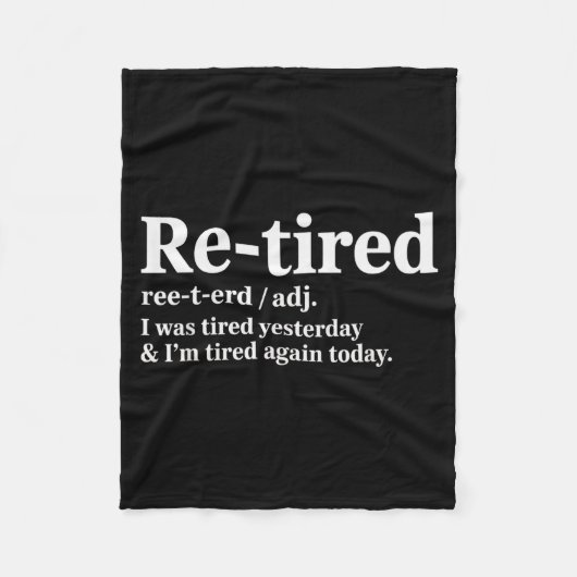 Couverture Polaire Funny Re Tired Saying Always Exhausted Retired Wom (Devant)