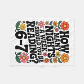 Couverture Polaire Funny Reading 6 7 Six Seven Meme Englieacher Book  (Devant (Horizontal))