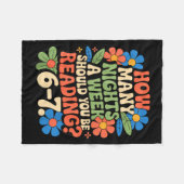 Couverture Polaire Funny Reading Book Teacher 67 Six Seven Meme  (Devant (Horizontal))