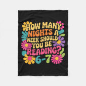 Couverture Polaire Funny Reading Book Teacher 67 Six Seven Meme  (Devant)