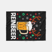 Couverture Polaire Funny Reinbeer Winedeer Beer Wine Matching Couples (Devant (Horizontal))