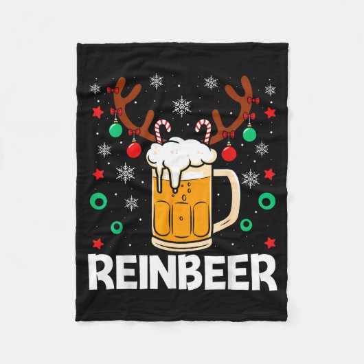 Couverture Polaire Funny Reinbeer Winedeer Beer Wine Matching Couples (Devant)