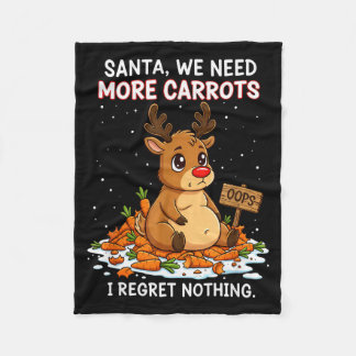 Couverture Polaire Funny Reindeer Carrot Hoarder Christmas Design 