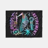 Couverture Polaire Funny Retirement Cruise 2026 Squad Tie Dye Retired (Devant (Horizontal))