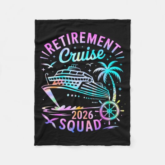 Couverture Polaire Funny Retirement Cruise 2026 Squad Tie Dye Retired (Devant)
