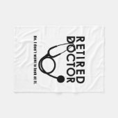 Couverture Polaire Funny Retraité Docteur Stethoscope Retrait Médical (Devant (Horizontal))
