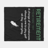 Couverture Polaire Funny Retraite Golf - Retraité Golfers Cadeau (Devant (Horizontal))