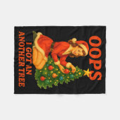 Couverture Polaire Funny Retro Christmas Oops I Got Another Tree  (Devant (Horizontal))