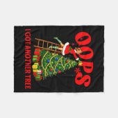 Couverture Polaire Funny Retro Christmas Oops I Got Another Tree Prem (Devant (Horizontal))