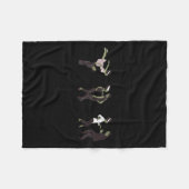 Couverture Polaire Funny Retro Frankenstein Monster Et Mariée Danser (Devant (Horizontal))