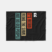 Couverture Polaire Funny Retro Sarcastic Quotes Design Over 40's Humo (Devant (Horizontal))