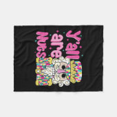 Couverture Polaire Funny Retro Y'all are Nuts Nutcrackers Pink Christ (Devant (Horizontal))