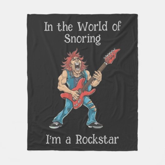 Couverture Polaire Funny Rockstar (Devant)