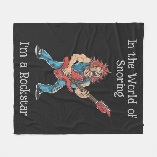 Couverture Polaire Funny Rockstar (Devant (Horizontal))