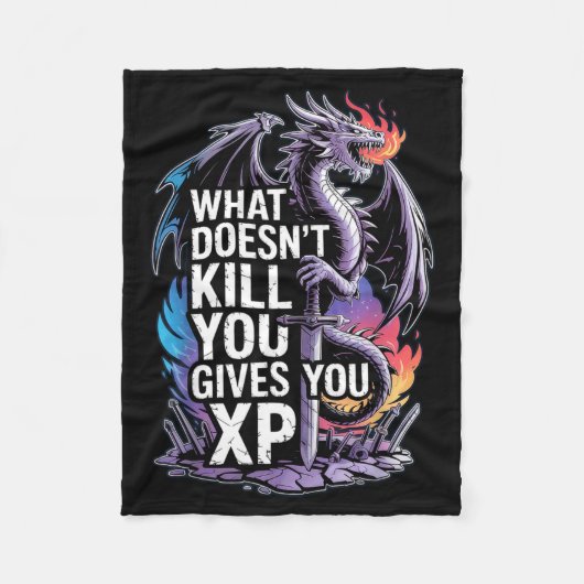 Couverture Polaire Funny Rpg What Doesn’t Kill You Gives You Xp Quote (Devant)