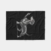 Couverture Polaire Funny Rude Black Dachshund Dog Meme Middle Finger  (Devant (Horizontal))