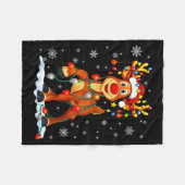 Couverture Polaire Funny Rudolph Reindeer Pjs Pajamas Christmas Men W (Devant (Horizontal))