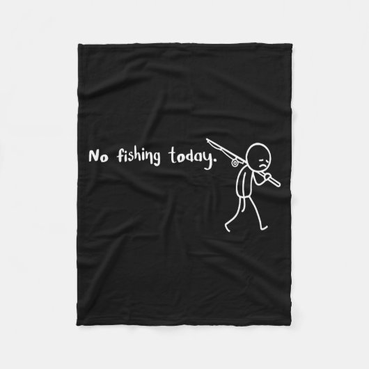 Couverture Polaire Funny Sad Stickman No Fishing Today Fishing Lovers (Devant)