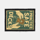 Couverture Polaire Funny Safe Decks Trading Card Game Pun Humor  (Devant (Horizontal))