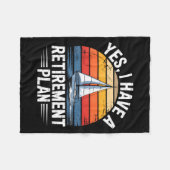 Couverture Polaire Funny Sailing Retirement Plan Boat Lover Gift  (Devant (Horizontal))