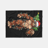 Couverture Polaire Funny Santa Bigfoot Christmas Tree Christmas Crypt (Devant (Horizontal))