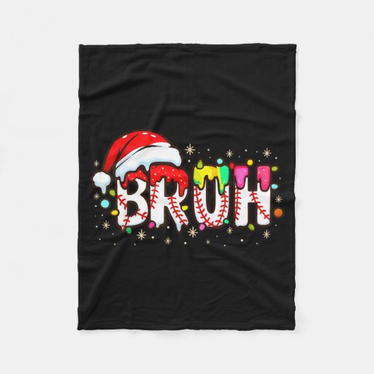 Couverture Polaire Funny Santa Bruh Baseball Christmas Xmas Meme Paja (Devant)