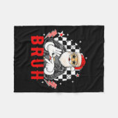 Couverture Polaire Funny Santa, Bruh Christmas Funny Meme Gift Tee  (Devant (Horizontal))