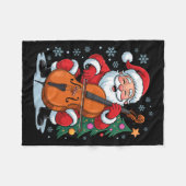 Couverture Polaire Funny Santa Christmas Design Cello Holiday Xmas Pa (Devant (Horizontal))