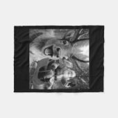 Couverture Polaire Funny Santa Claus In Sleigh With Reindeer Christma (Devant (Horizontal))