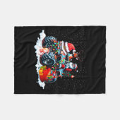 Couverture Polaire Funny Santa Clause Riding Monster Red Truck Xmas T (Devant (Horizontal))