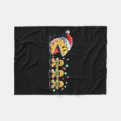 Couverture Polaire Funny Santa Cookies Chasing Gingerbread Christmas (Devant (Horizontal))