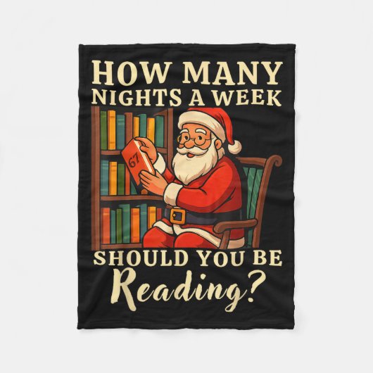 Couverture Polaire Funny Santa lisant 67 Meme Tee Noël Enseignant (Devant)