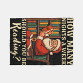 Couverture Polaire Funny Santa lisant 67 Meme Tee Noël Enseignant (Devant (Horizontal))