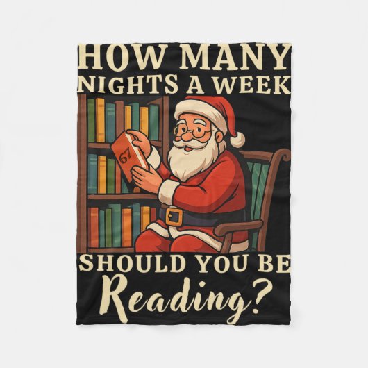 Couverture Polaire Funny Santa lisant 67 Meme Tee Noël Enseignant (Devant)