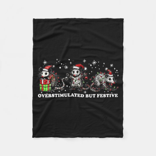 Couverture Polaire Funny Santa Ossums Overstimulated But Festive Xmas (Devant)