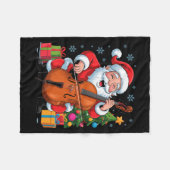 Couverture Polaire Funny Santa Playing Cello Holiday Chrismas Xmas Pa (Devant (Horizontal))