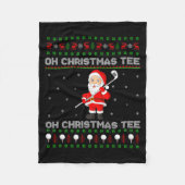 Couverture Polaire Funny Santa Playing Golf Srts Christmas  (Devant)