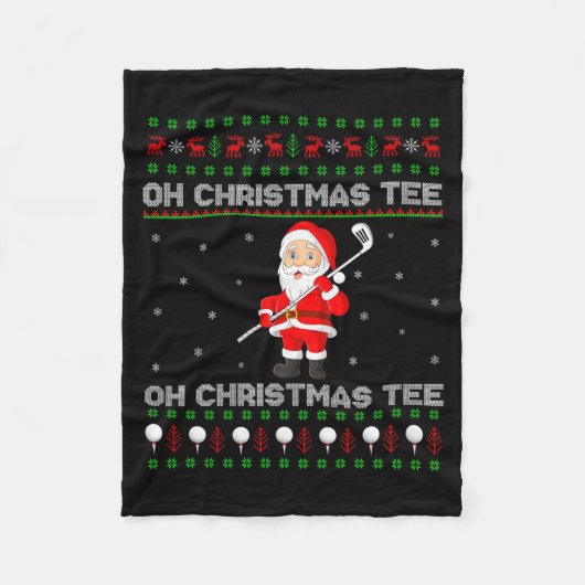 Couverture Polaire Funny Santa Playing Golf Srts Christmas  (Devant)