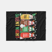 Couverture Polaire Funny Santa Profol Silent Night Icu Nurses Merry C (Devant (Horizontal))