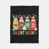 Couverture Polaire Funny Santa Profol Silent Night Icu Nurses Merry C (Devant)