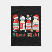 Couverture Polaire Funny Santa Propofol Silent Night Icu Nurses Merry (Devant)