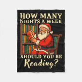 Couverture Polaire Funny Santa Reading 67 Meme Tee Christmas Teacher (Devant)