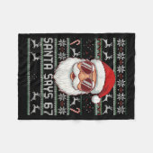 Couverture Polaire Funny Santa Says 67 Ugly Christmas Sweater (Devant (Horizontal))