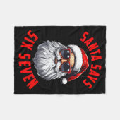Couverture Polaire Funny Santa Says Six Seven Christmas 67 Meme Xmas  (Devant (Horizontal))